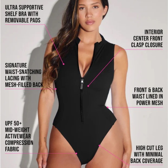 NWT TA3 $188 Hi Cut Surfy in Black for Long Torso, Size S XLong (not reg/long) - Picture 3 of 11